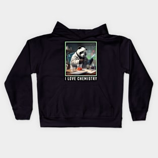 Panda bear scientist Kids Hoodie